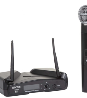 Proel EIKON WM300M - Radiomicrofono UHF Wireless Professionale con ricevitore + trasmettitore palmare con Interruttore On/Off, Nero (EIKON WM300M)