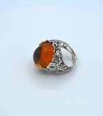 Anello argento quarzo idrotermale giallo "San Martino"