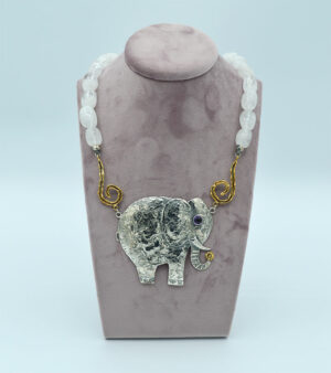 Collana argento con cristallo di rocca