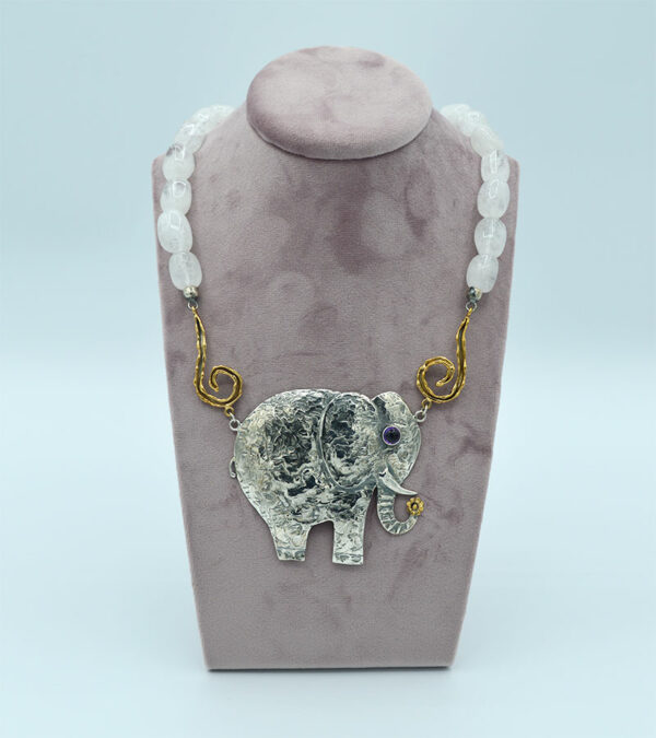 Collana argento con cristallo di rocca