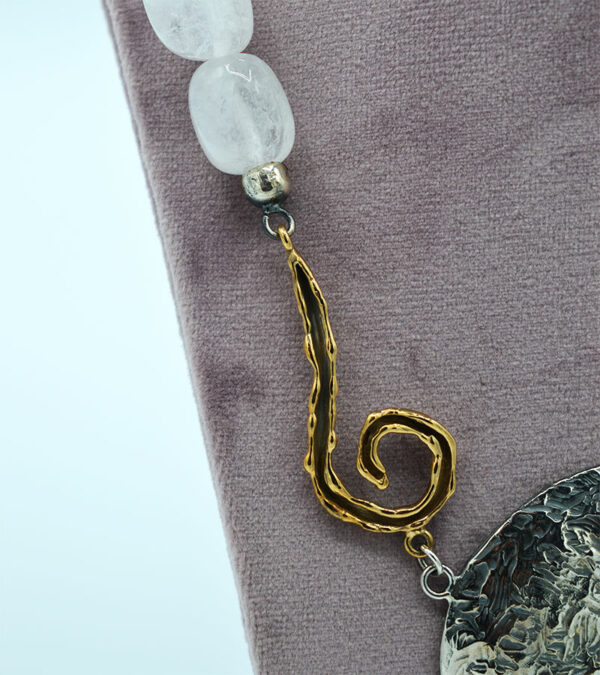 Collana argento con cristallo di rocca