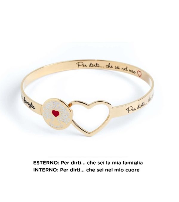 Bracciale rigido albero della vita dorato