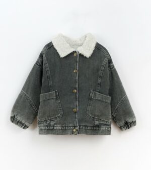 Giubbino jeans teddy