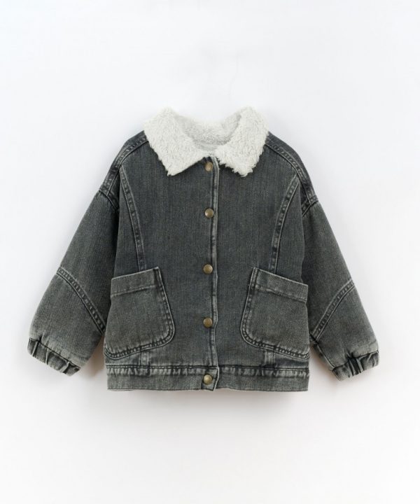 Giubbino jeans teddy
