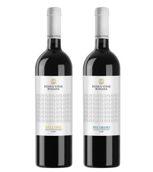 Offerta 1 Vino bianco Pecorino + 1 Bellone Domus Vitae Romana 0,75 Lt. cad.