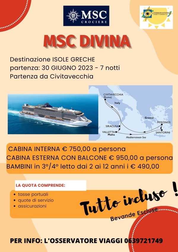 msc divina 30 giugno