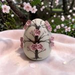 Ovetto in ceramica tessuto